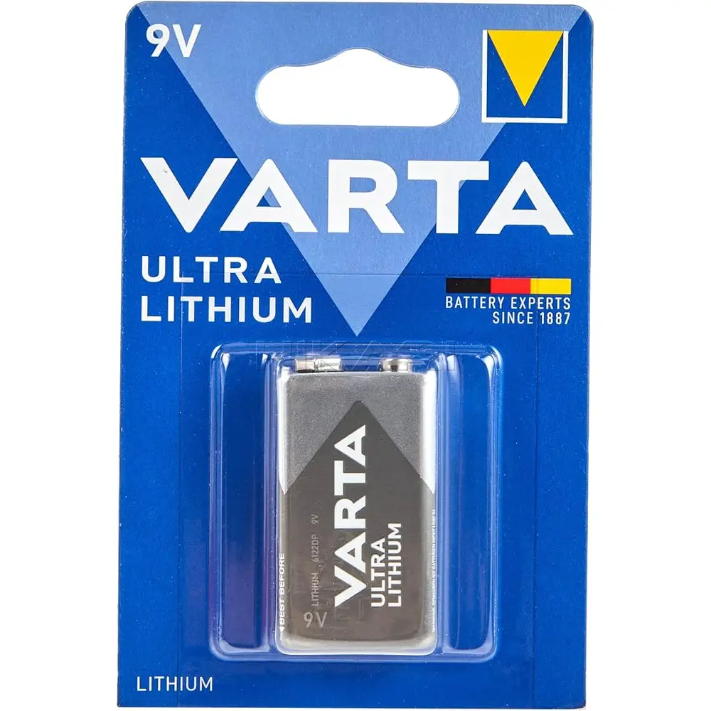 VARTA BATTERY E BLOCK, 9V LITHIUM 6122BPX1