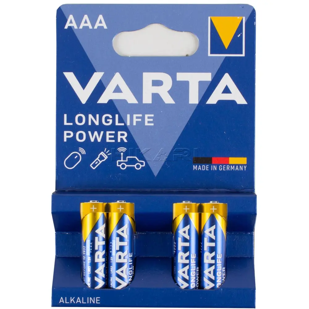VARTA BATTERY AAA - LR03, MICRO, AM4, MN2400 4903BP4