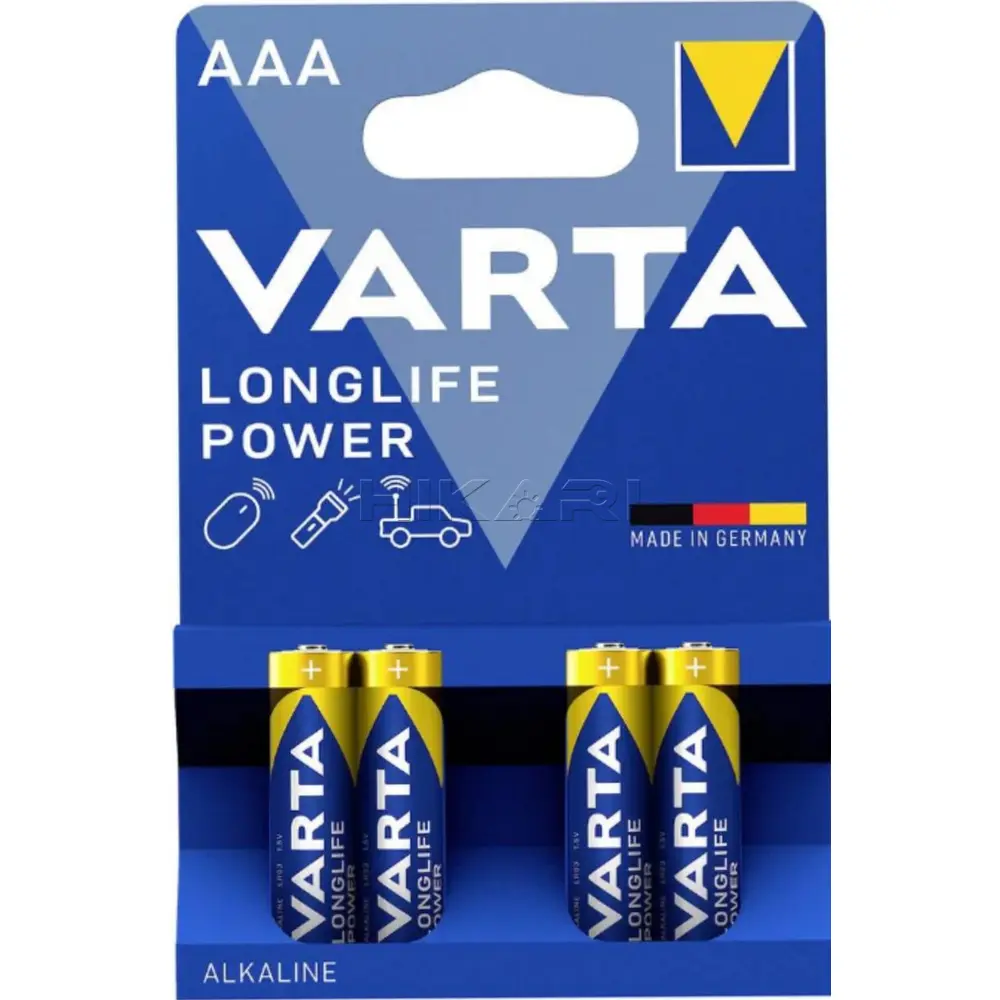 VARTA BATTERY AAA - LR03, MICRO, AM4, MN2400 4103BP4 4 PACK