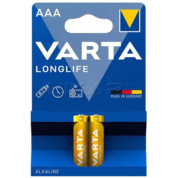 VARTA BATTERY AAA - LR03, MICRO, AM4, MN2400 4103BP2 2 PACK
