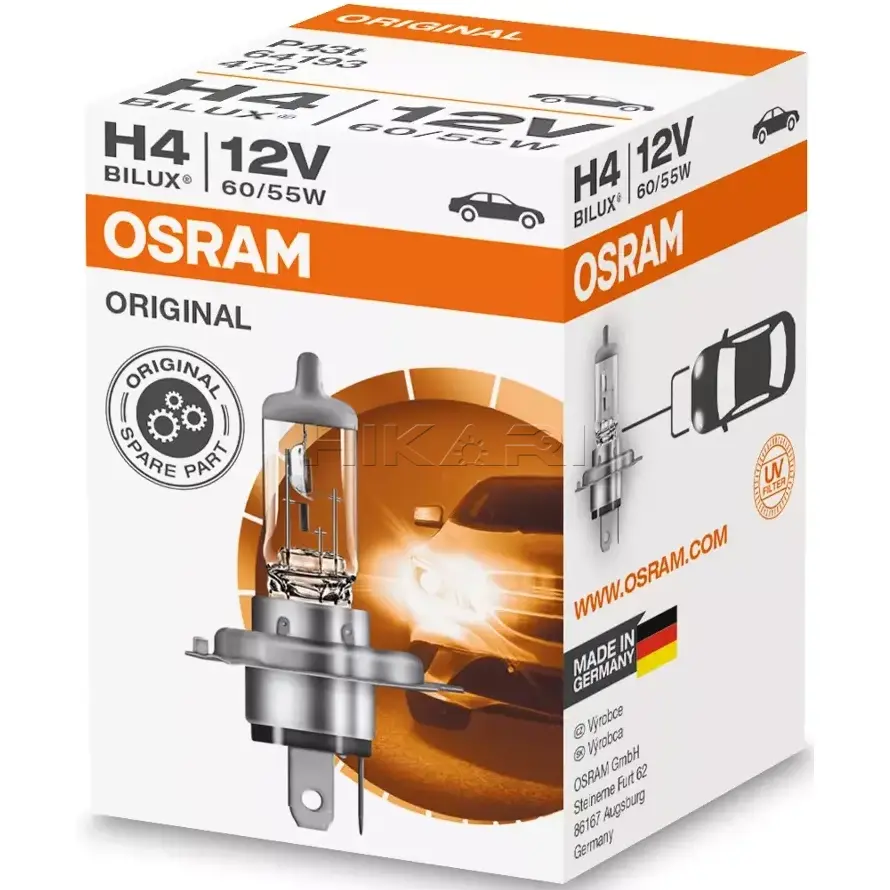 GLOBE OSRAM 12V 60/55W H4 64193