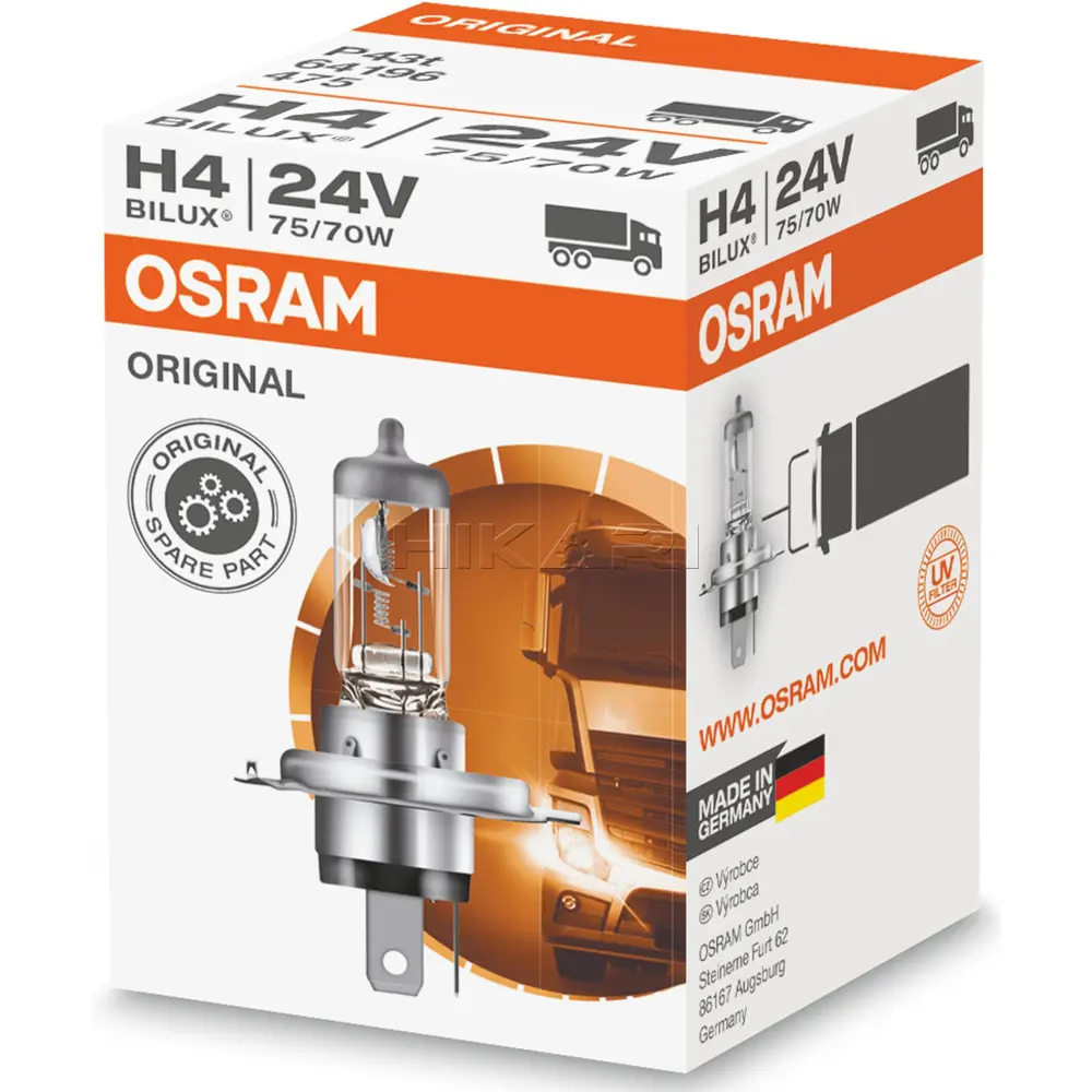 GLOBE OSRAM 24V 75/70W H4 64196