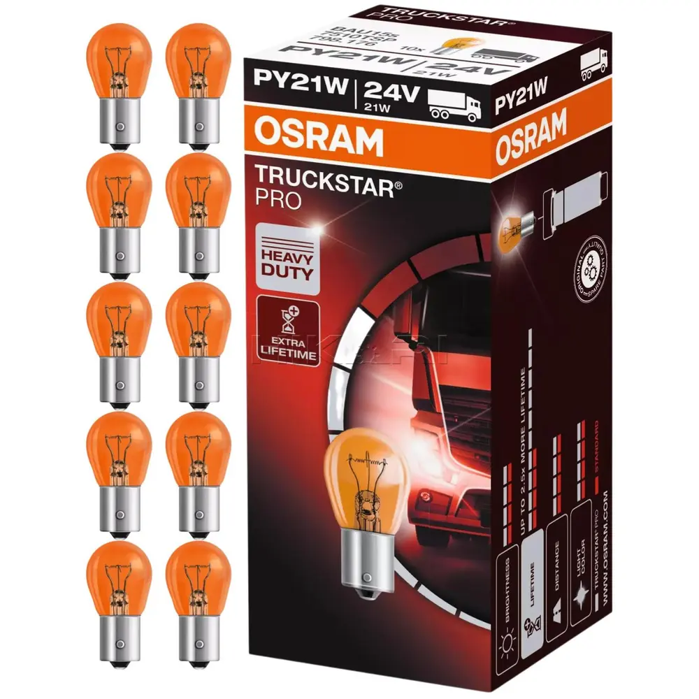 GLOBE OSRAM 24V 21W PY21W 7510TSP