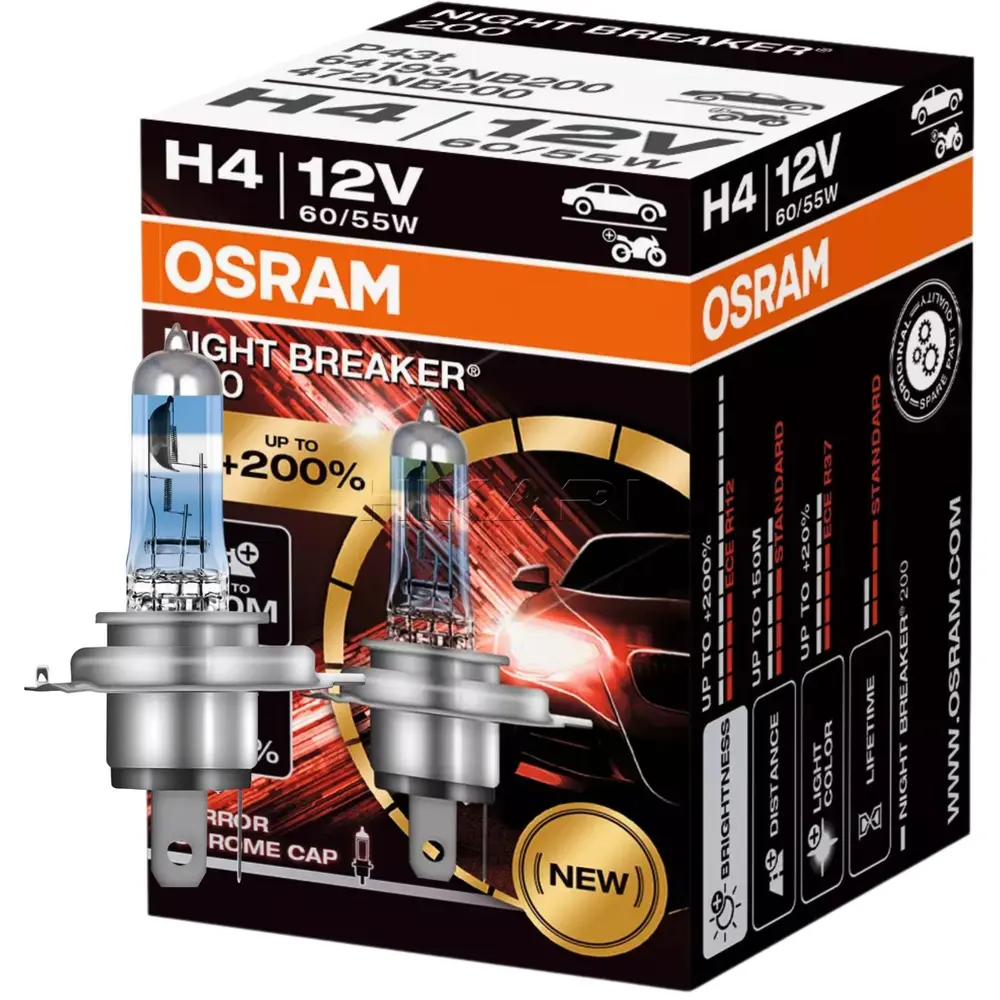 GLOBE OSRAM 12V 60/55W H4 64193NB220