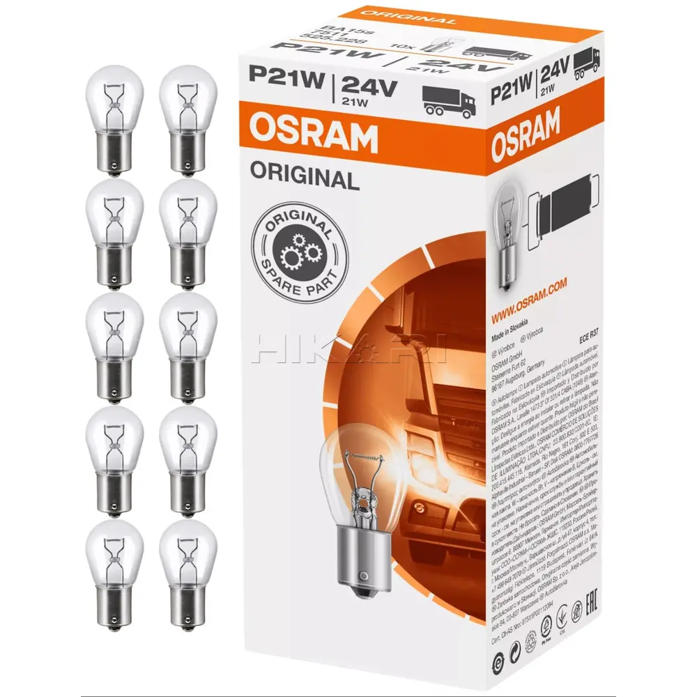 GLOBE OSRAM 24V 21W P21W 7511