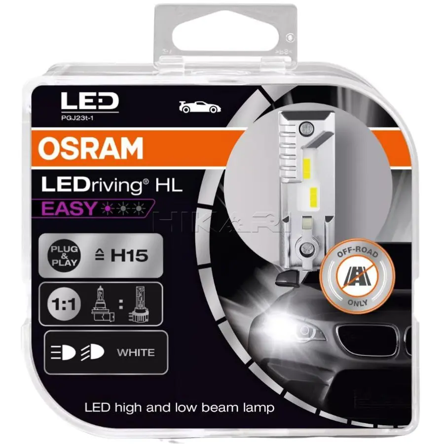 GLOBE OSRAM 12V 3.8W/16.5W H15 64176DWESY-HCB