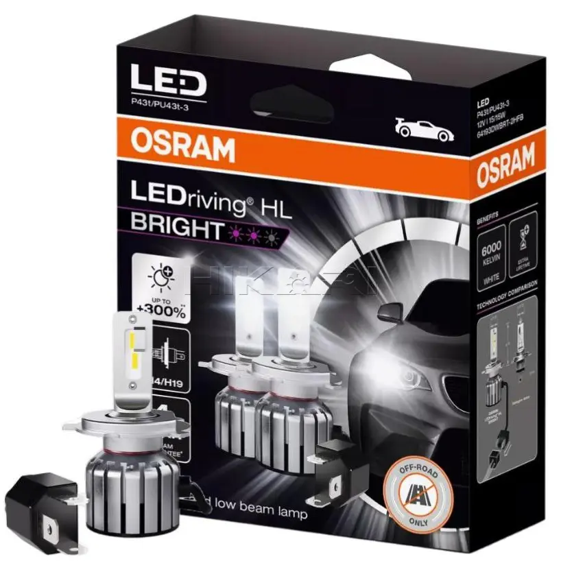 GLOBE OSRAM 12V 15W H4/H19 64193DWBRT-2HFB