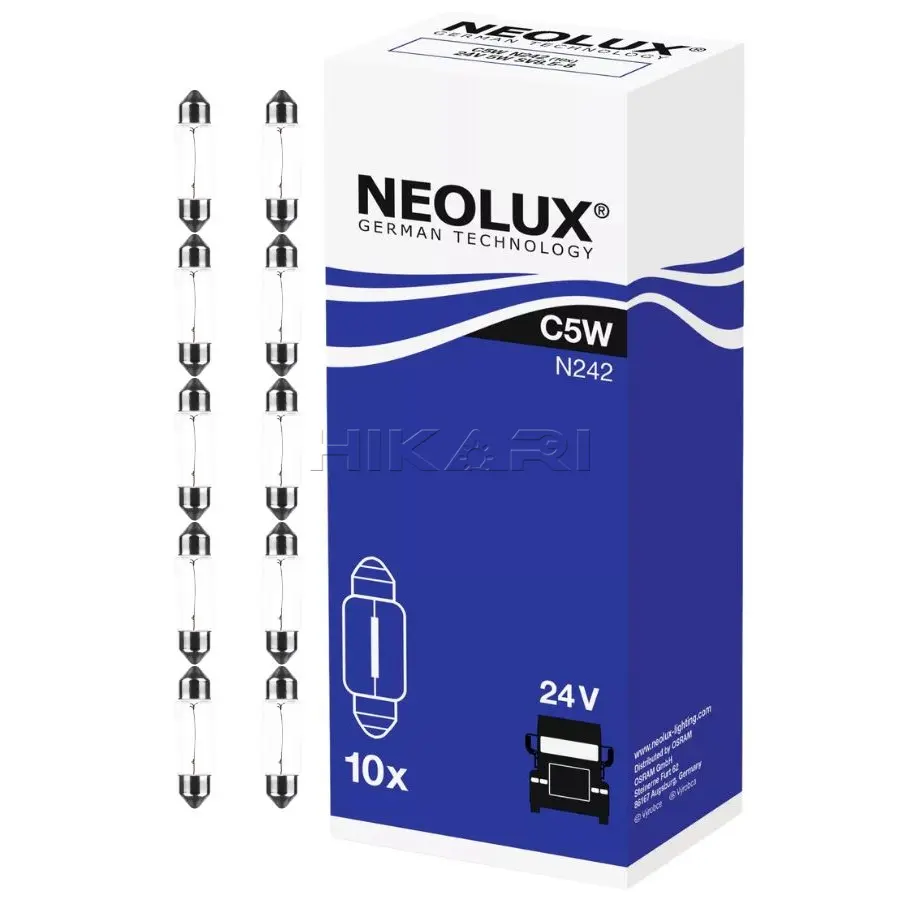 GLOBE NEOLUX 24V 5W C5W N242