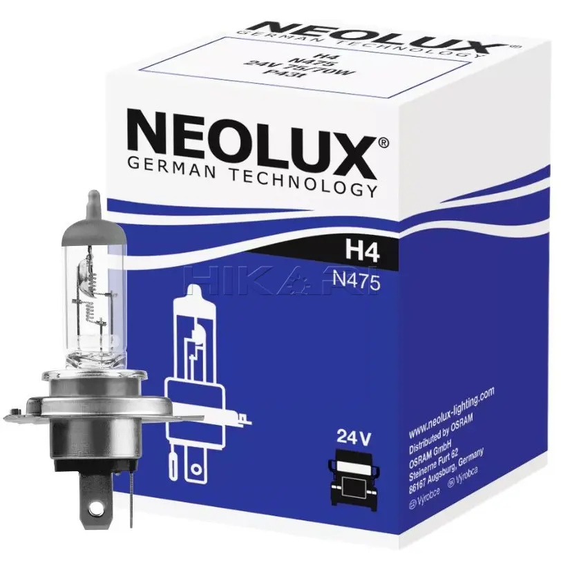GLOBE NEOLUX 24V 75/70W H4 N475