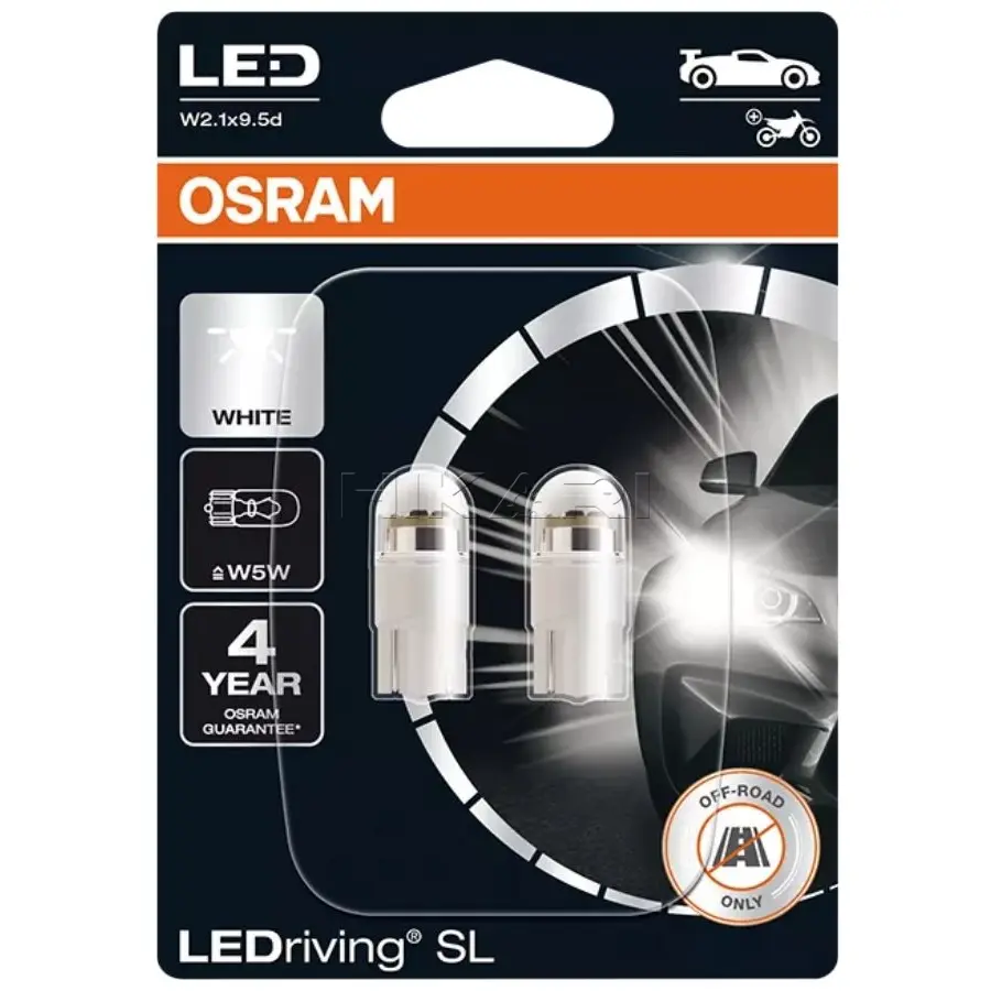 GLOBE OSRAM W5W LED 6000K - 2PK 2825DWP-02B
