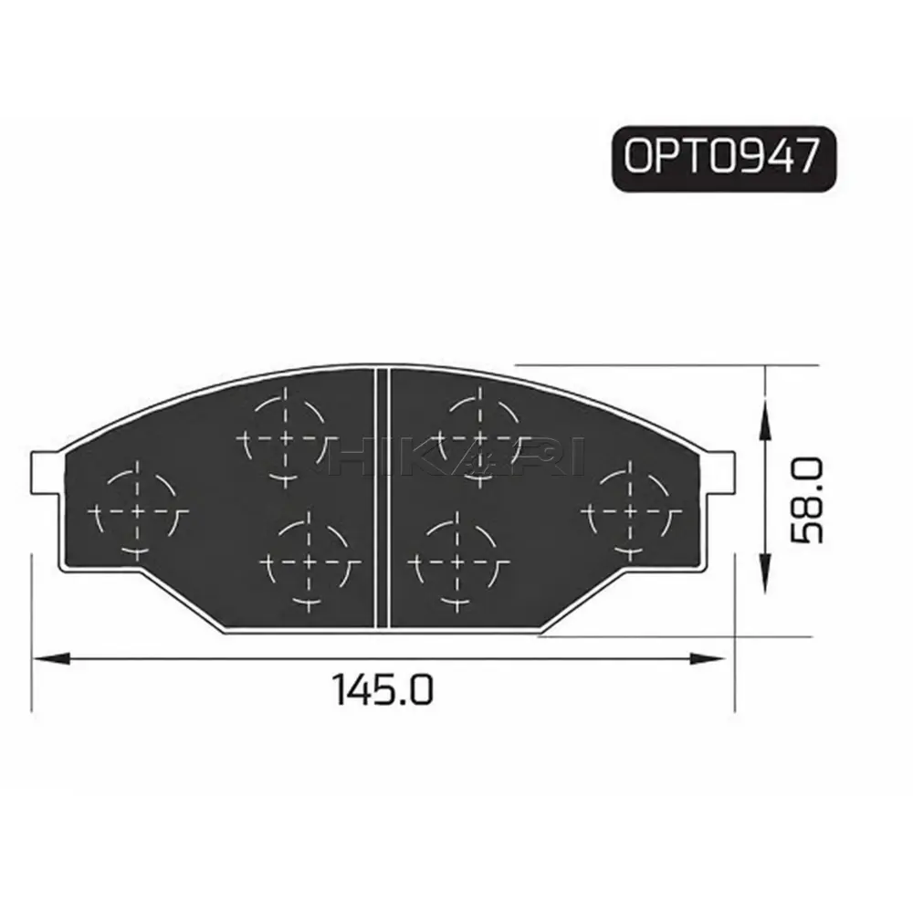 BRAKE PAD TOYOTA HIACE 83-91 (F) OPT0947