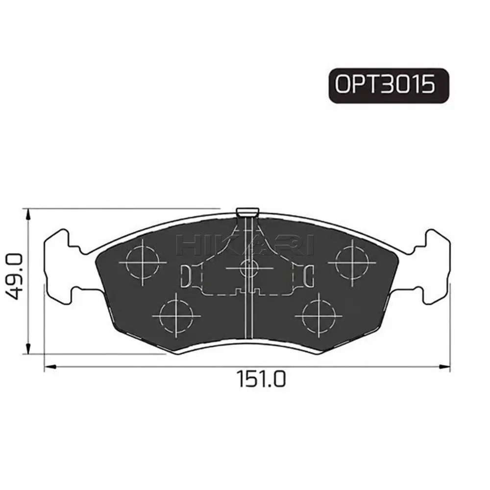 BRAKE PAD TOYOTA HIACE 92-07 (F) OPT3015