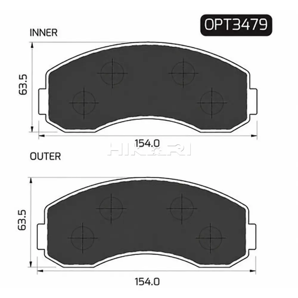 BRAKE PAD KIA K2700 01- (F) OPT3479