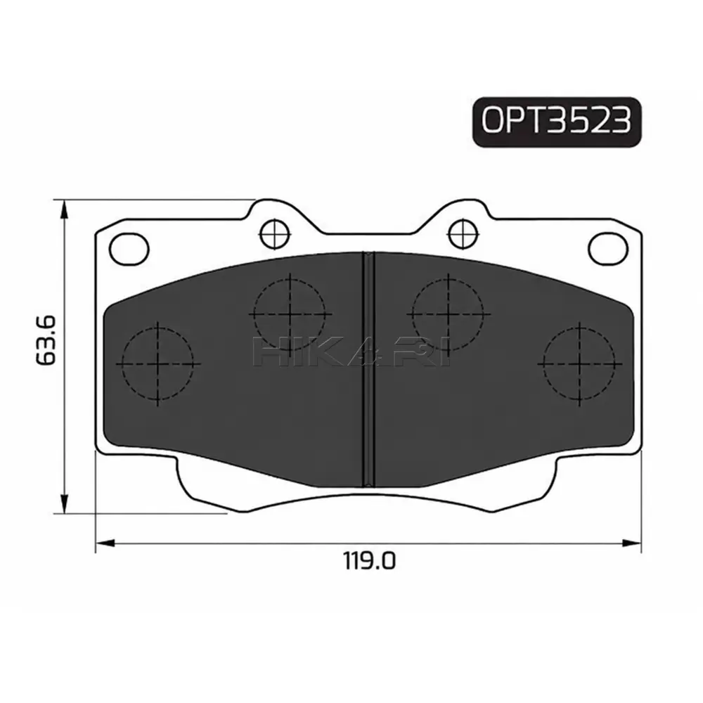 BRAKE PAD TOYOTA HILUX 05- (F) OPT3523
