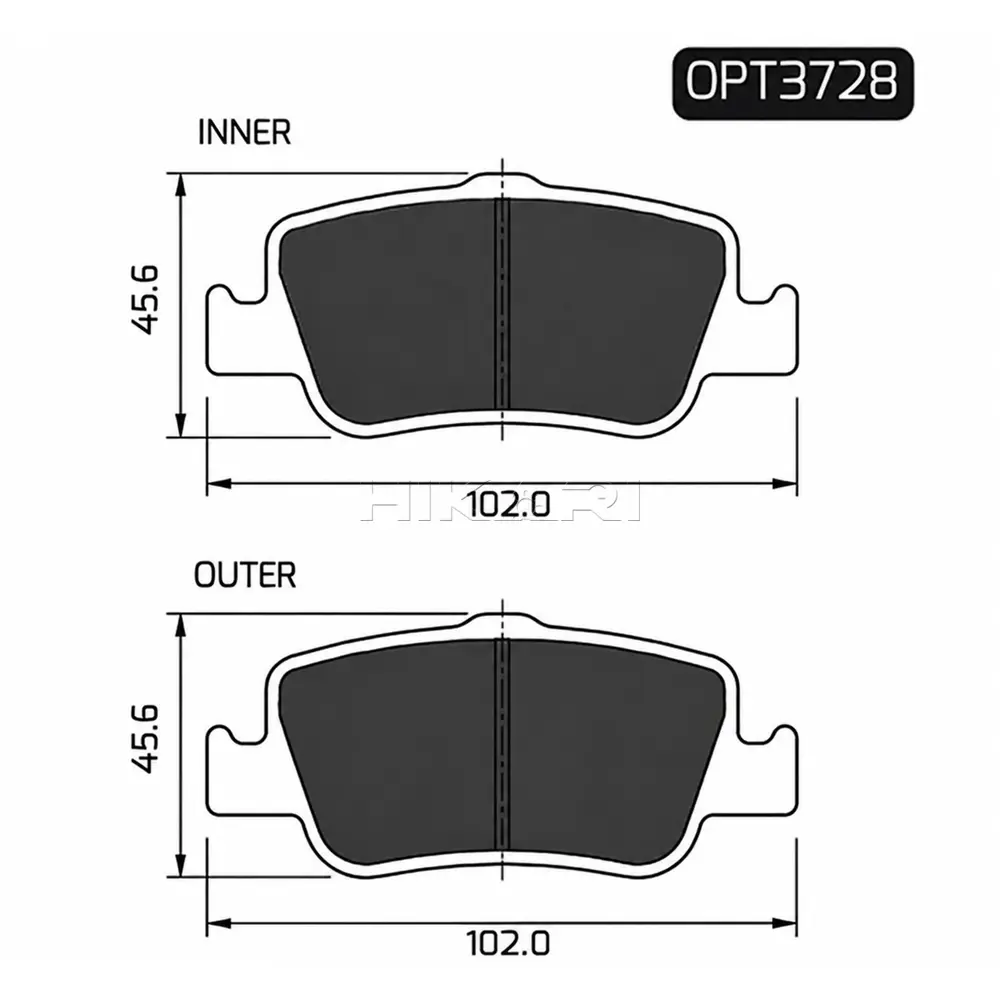 BRAKE PAD TOYOTA AURIS 07- (R) OPT3728