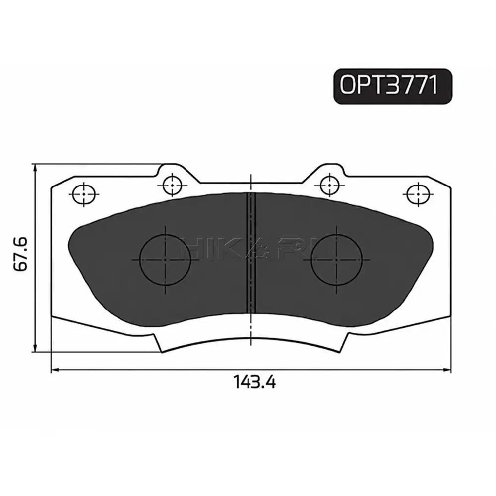 BRAKE PAD TOYOTA HILUX 09- (F) OPT3771