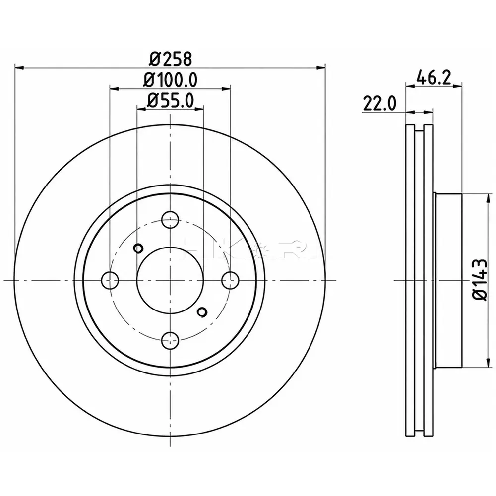 BRAKE DISC ETIOS : 1.5Xi - 1.5XS 12 on (Fv) TBD8144-D