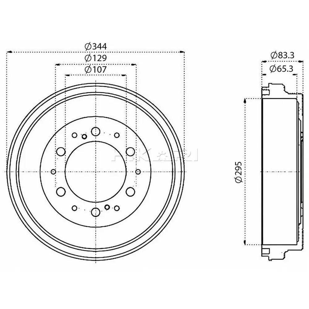 BRAKE DRUM QUANTUM : SESFIKILE : 2.5D - 2.7D - 4D (2012 on) TBD5520-K