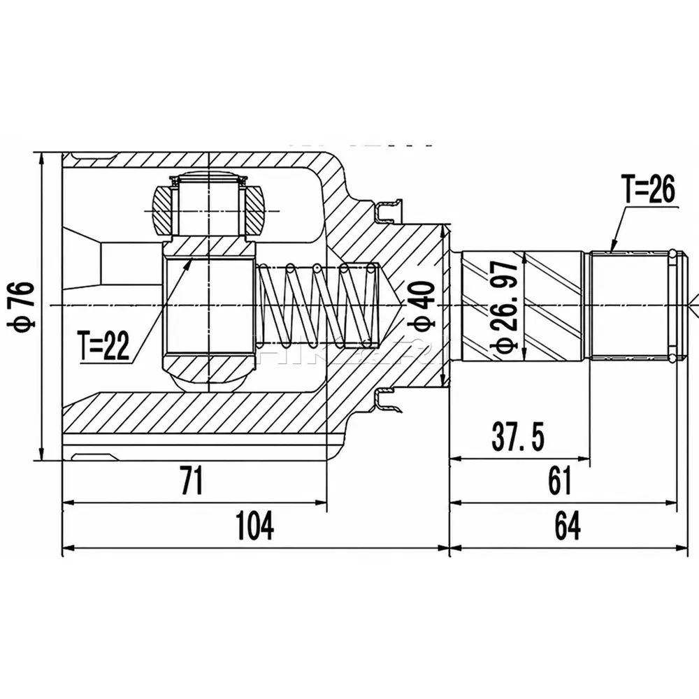 INNER CV JOINT RN4002