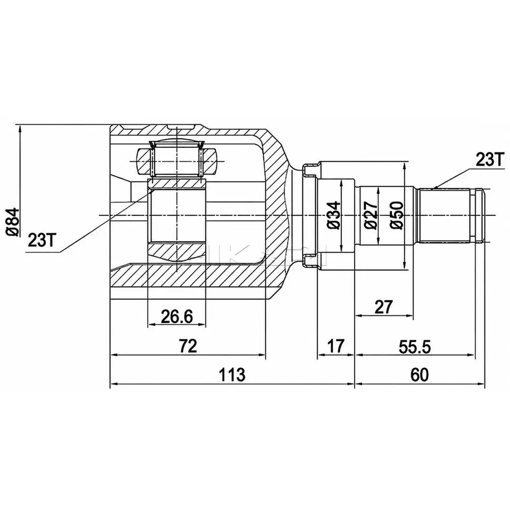INNER CV JOINT TO6613