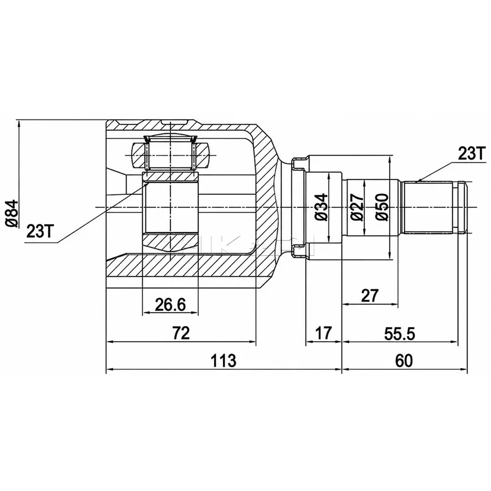 X-LINE INNER CV JOINT TO6613-X