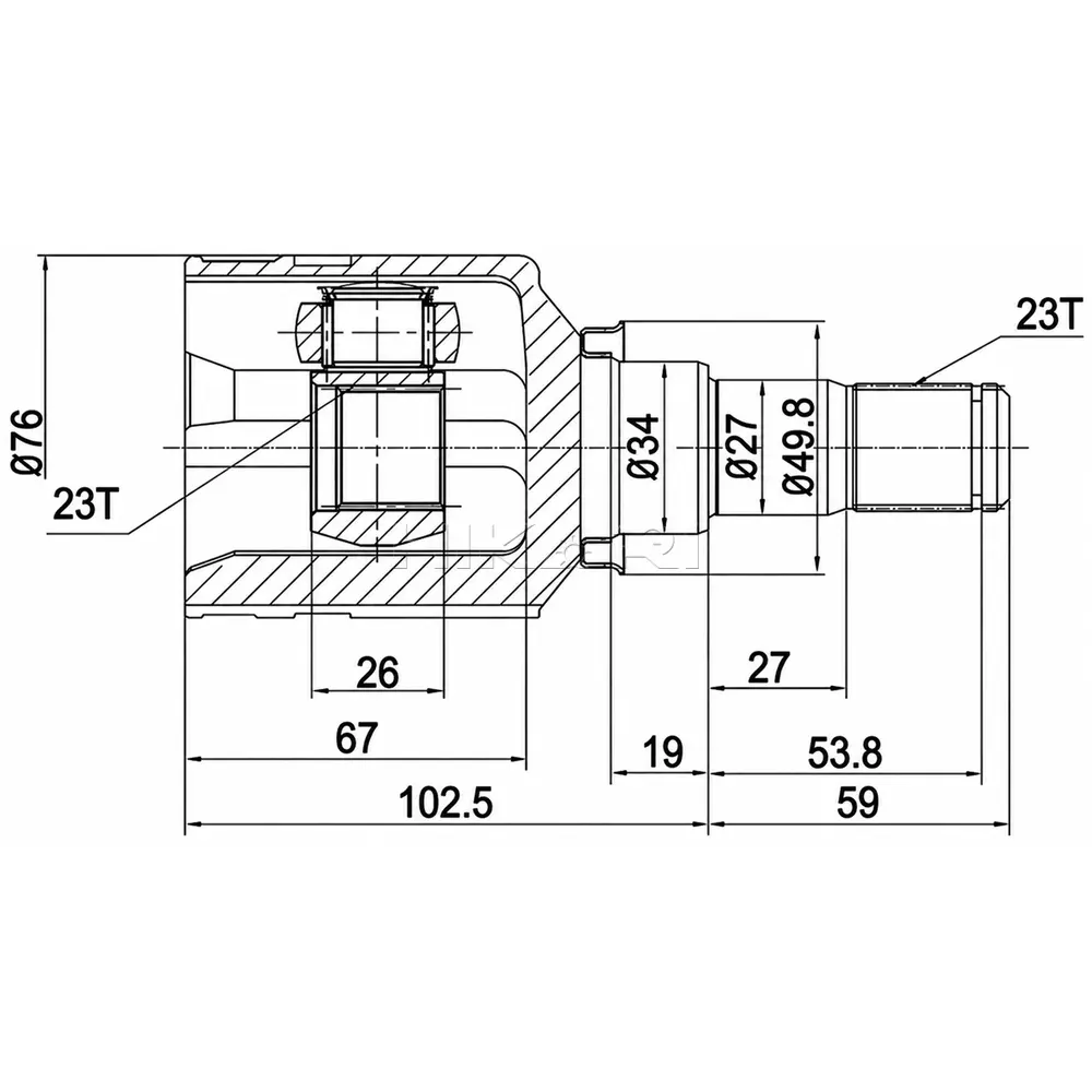 INNER CV JOINT TO8025
