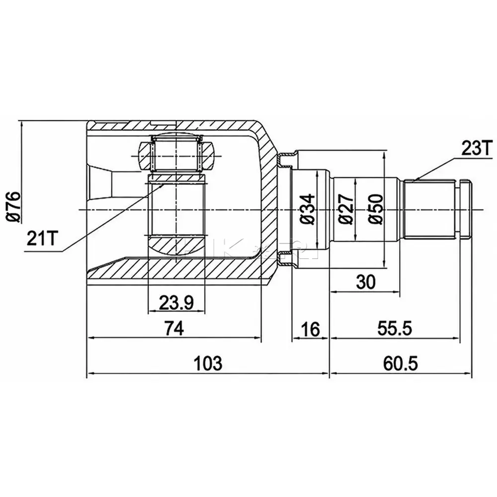 INNER CV JOINT TO8130