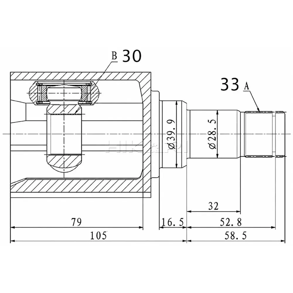 INNER CV JOINT VW4046