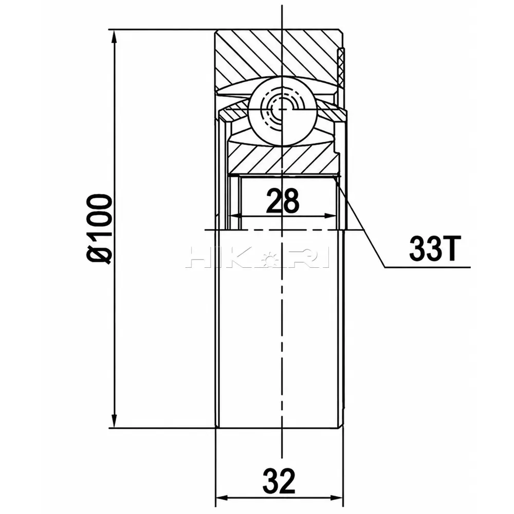 X-LINE INNER CV JOINT VW6917-X