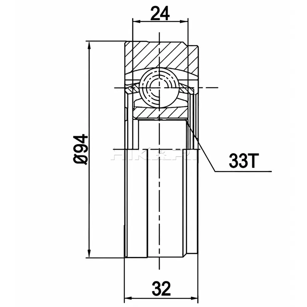 INNER CV JOINT VW6924