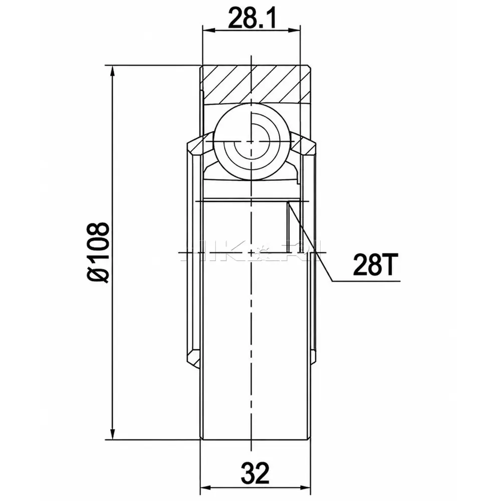 X-LINE INNER CV JOINT VW6931-X