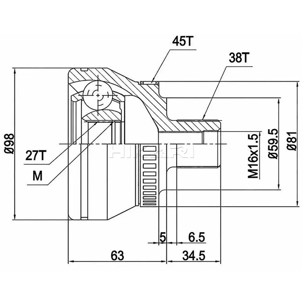 OUTER CV JOINT AD3001A