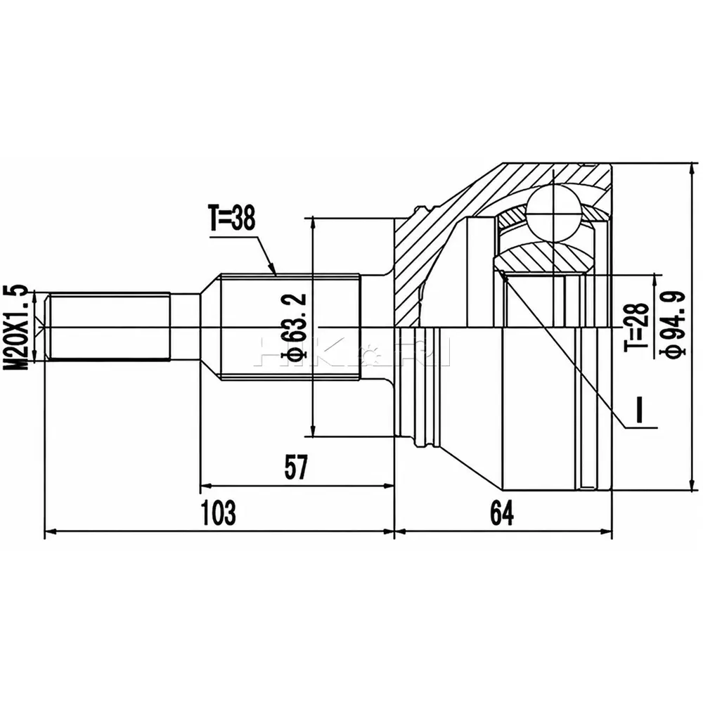 OUTER CV JOINT AD3004