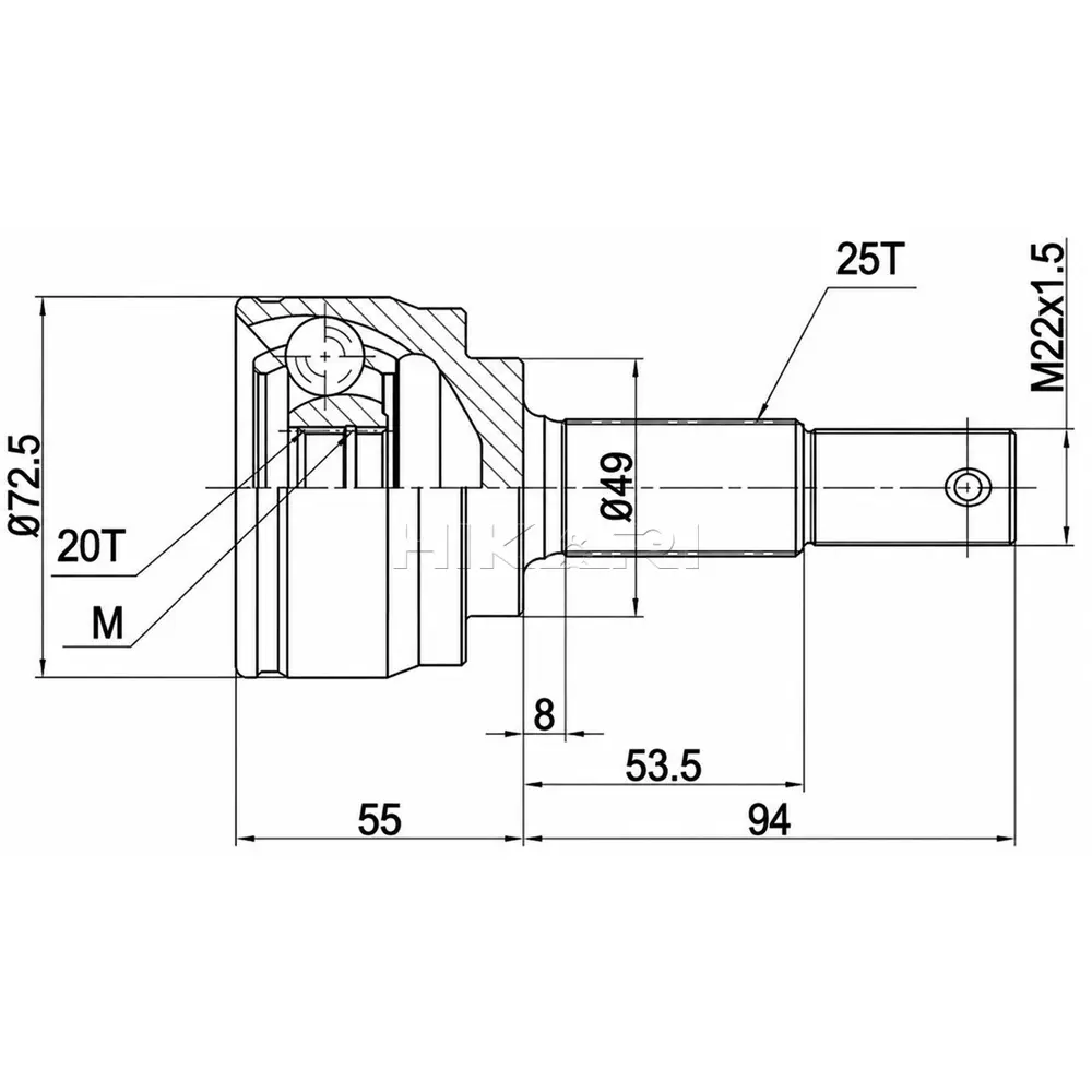 OUTER CV JOINT DG3001