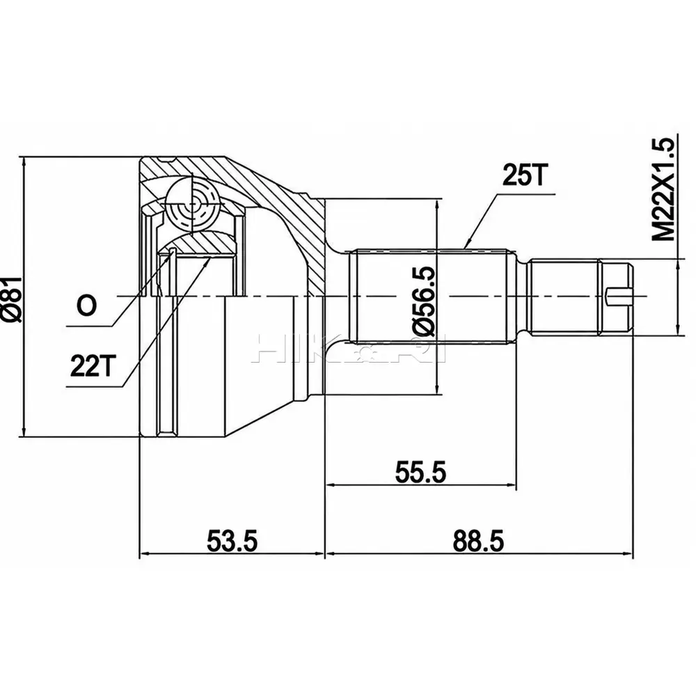 X-LINE OUTER CV JOINT FD5017-X