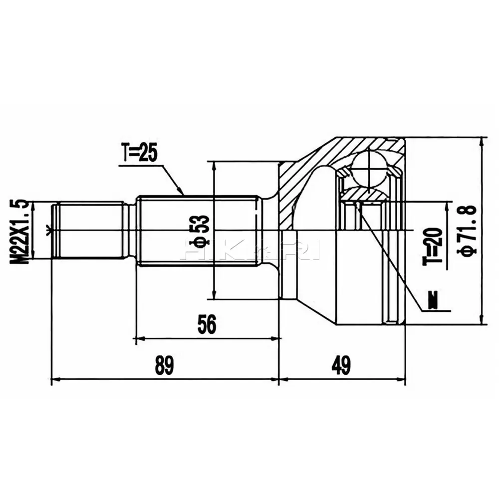 OUTER CV JOINT FD5749