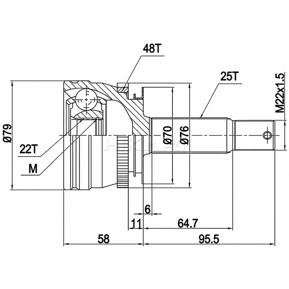 OUTER CV JOINT HY3003A