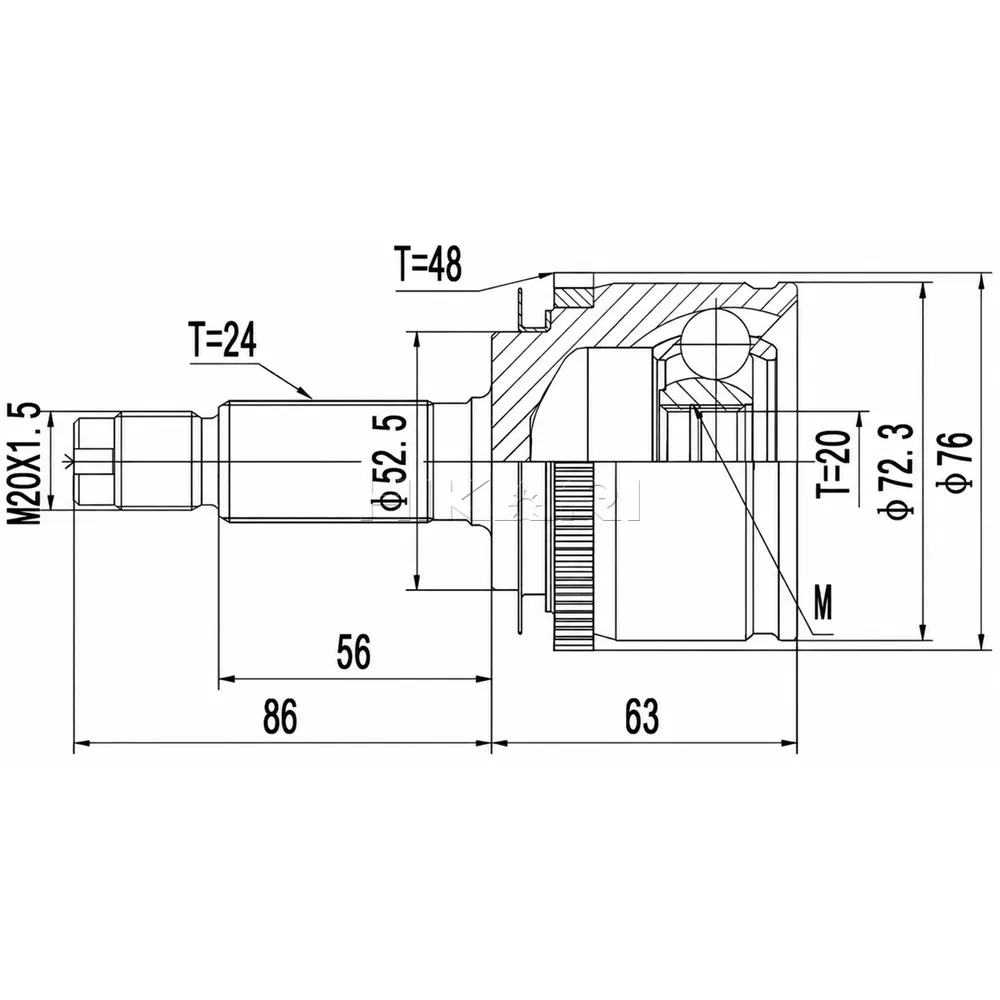 OUTER CV JOINT HY3008A