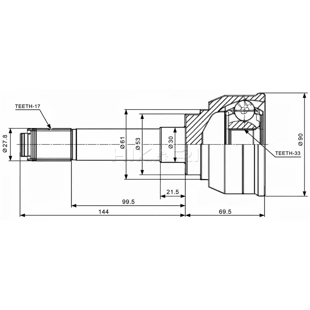 OUTER CV JOINT IZ5945