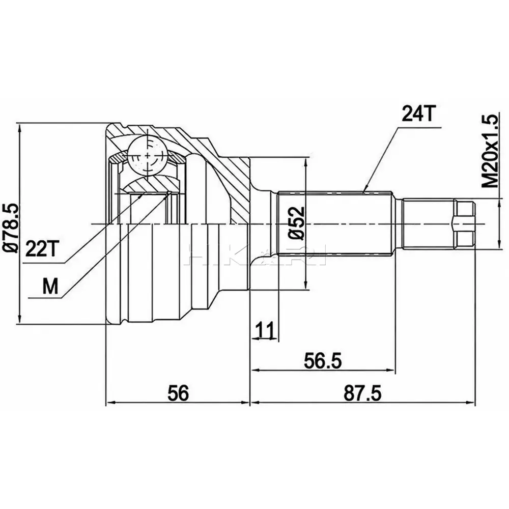 X-LINE OUTER CV JOINT MZ5910-X