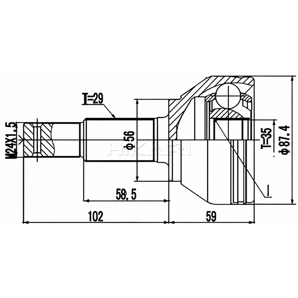 OUTER CV JOINT NI3008