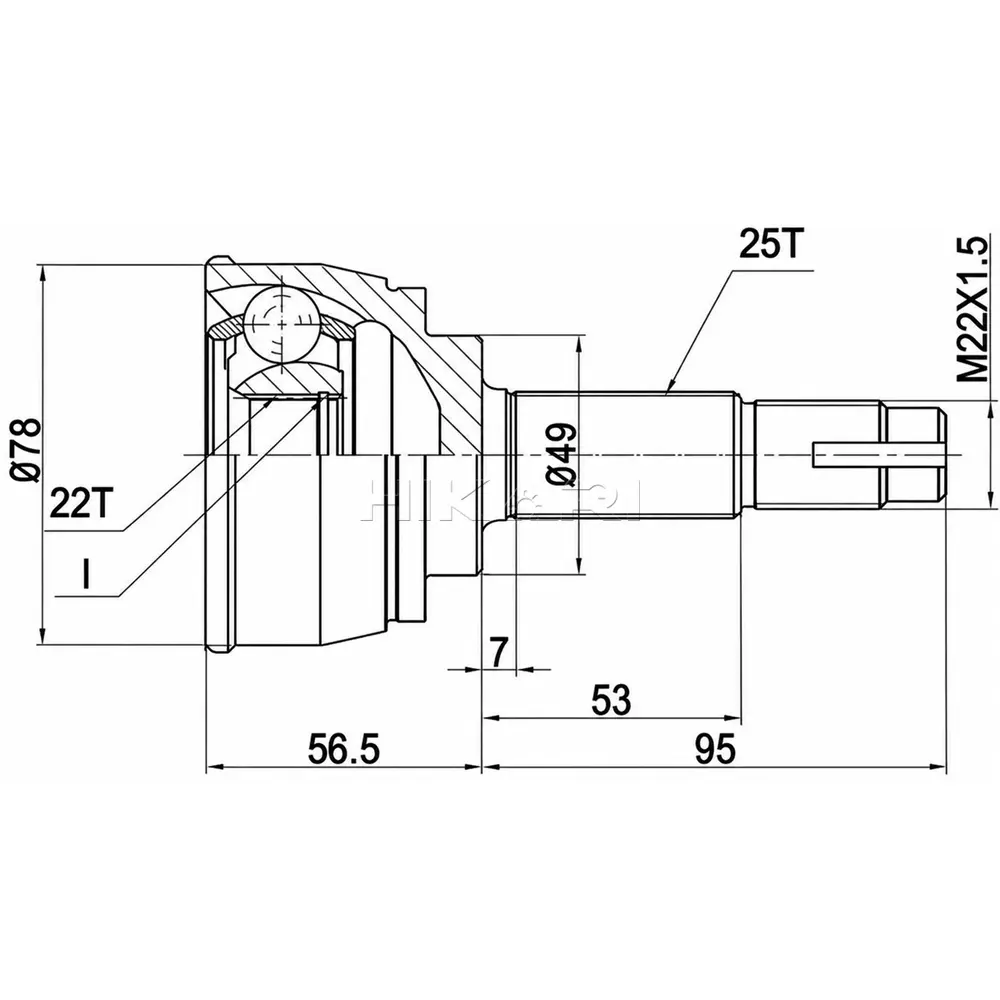 OUTER CV JOINT NI7086