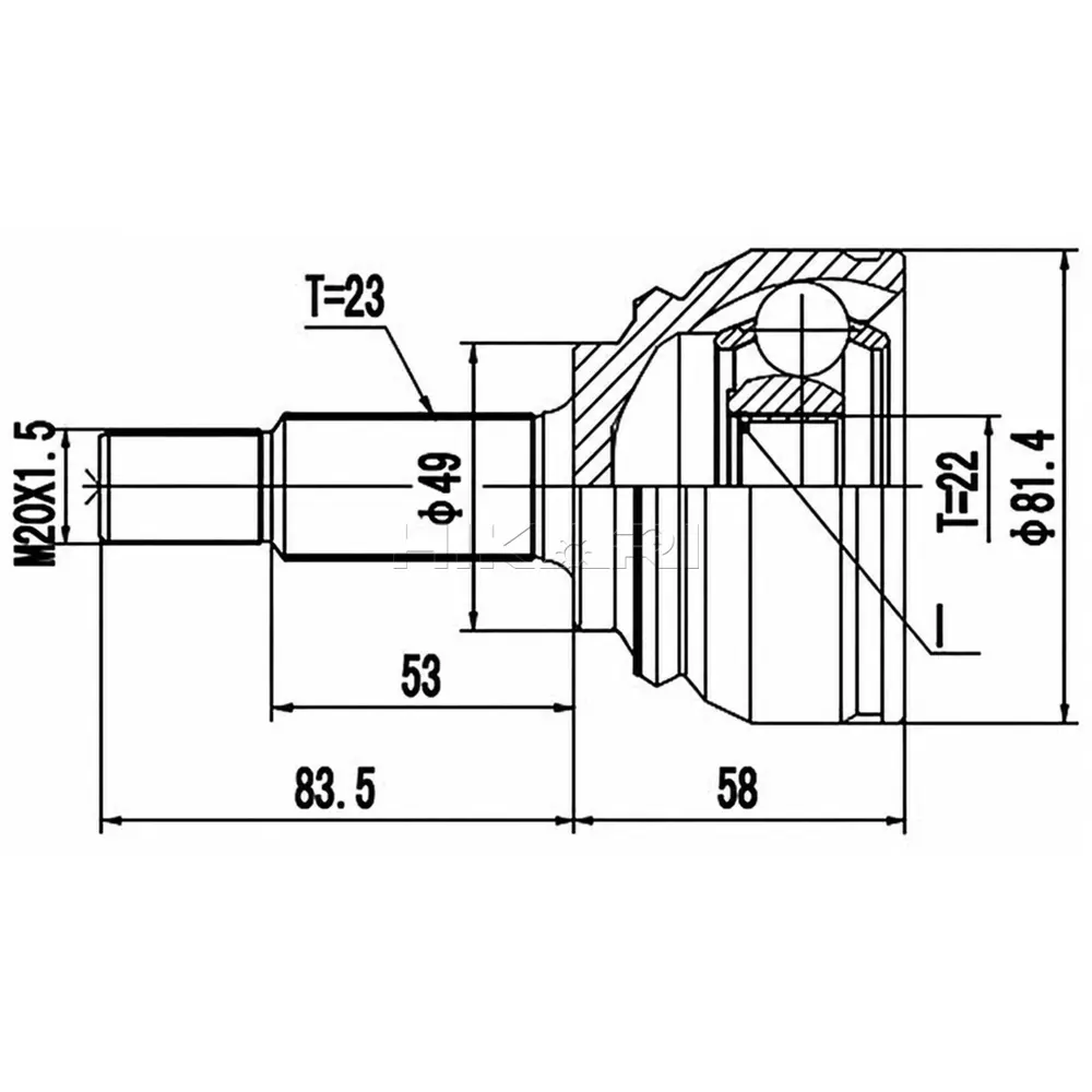 OUTER CV JOINT NI74501