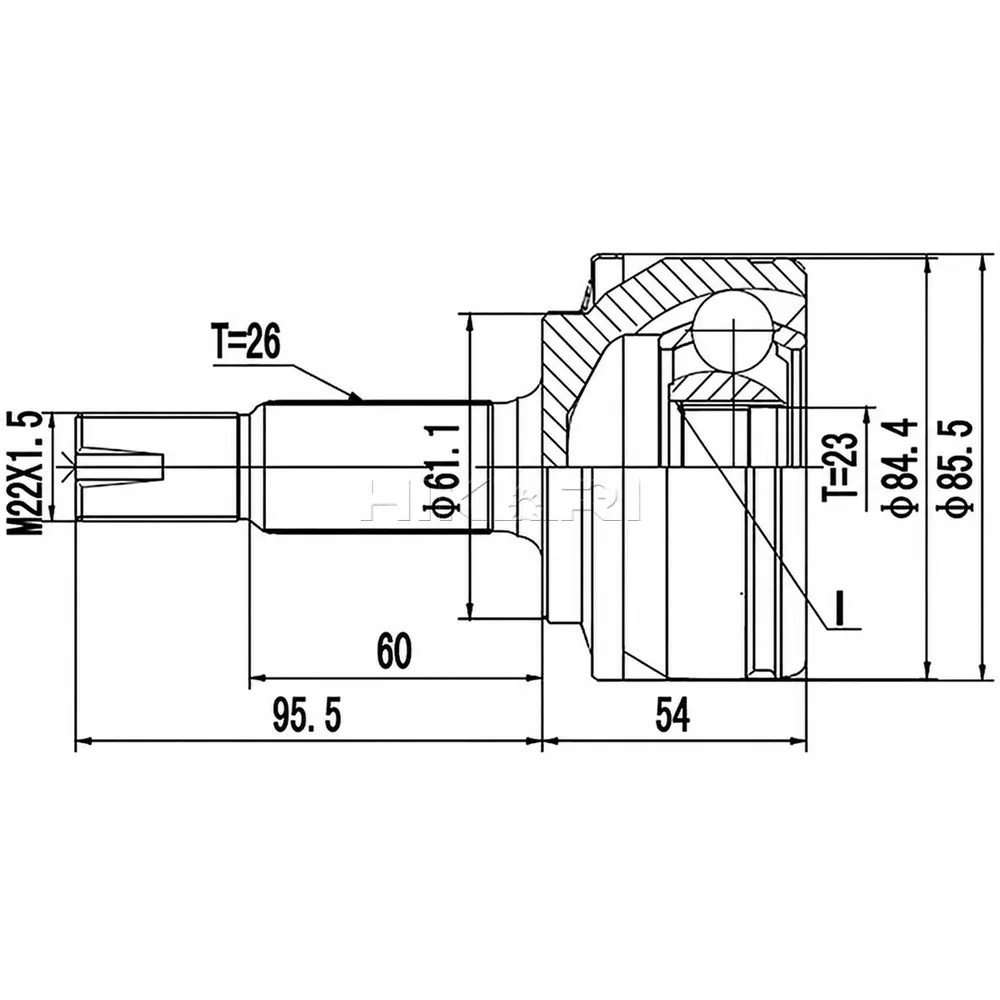 OUTER CV JOINT TO3001