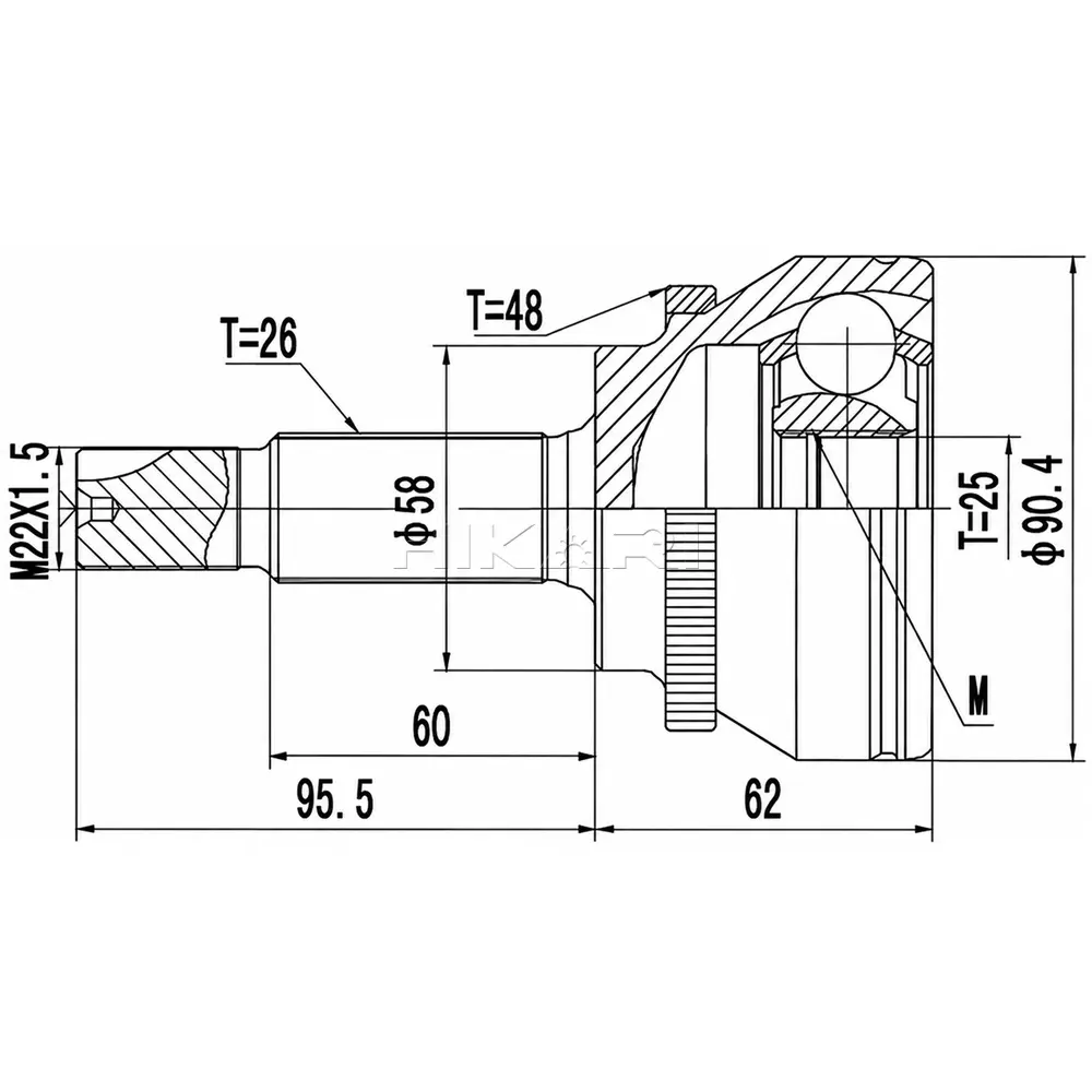 OUTER CV JOINT TO3002A