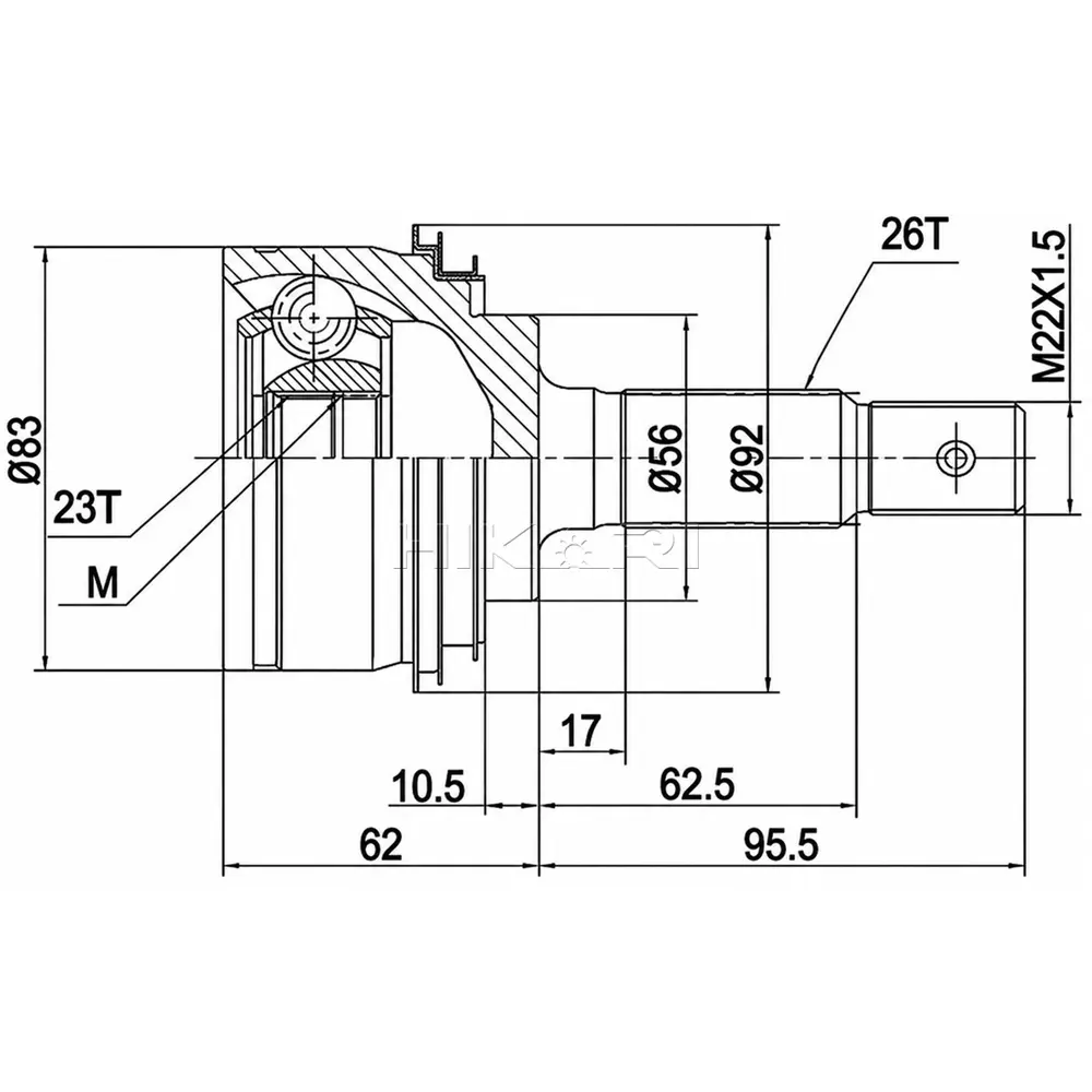 X-LINE OUTER CV JOINT TO5735-X