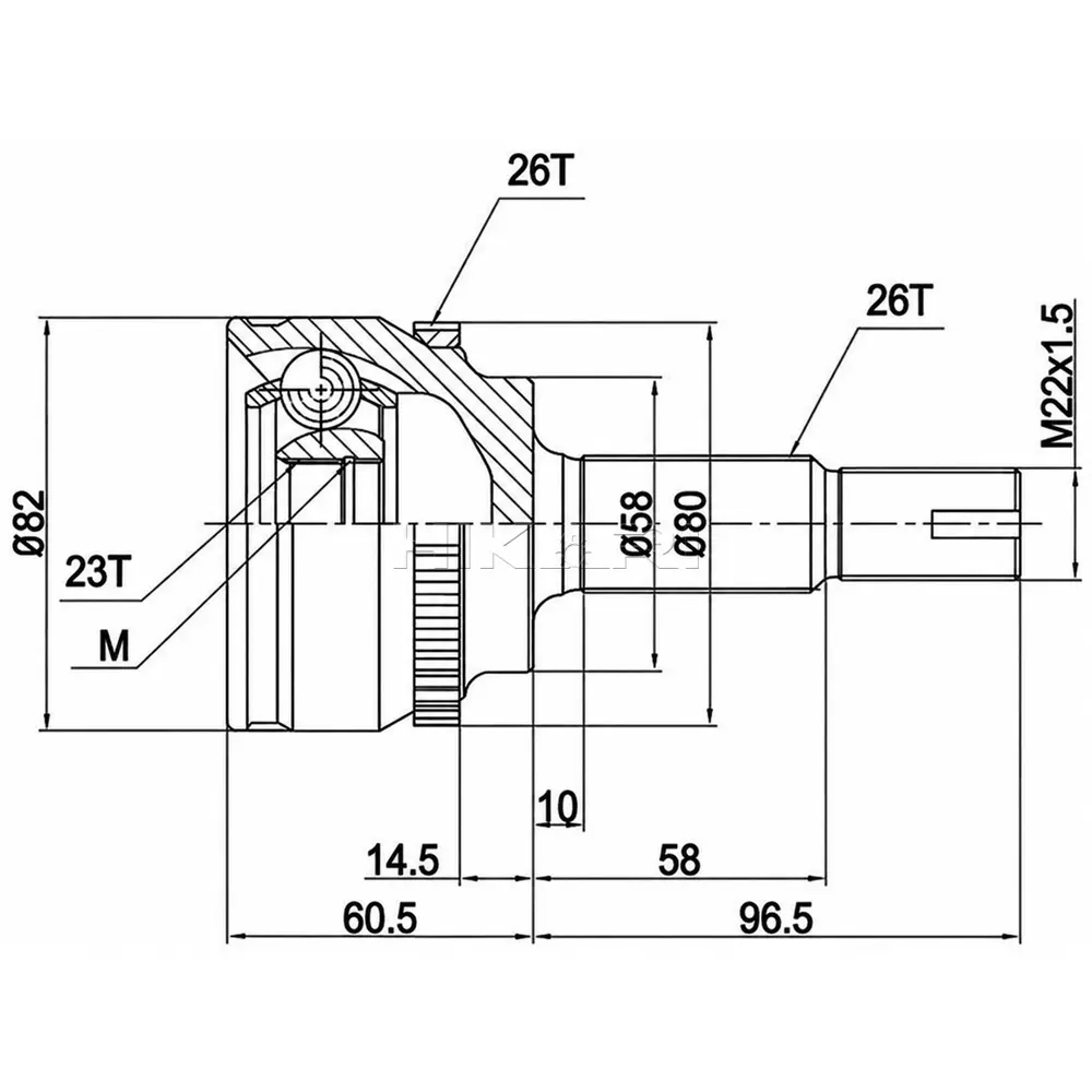 X-LINE OUTER CV JOINT TO5748A-X