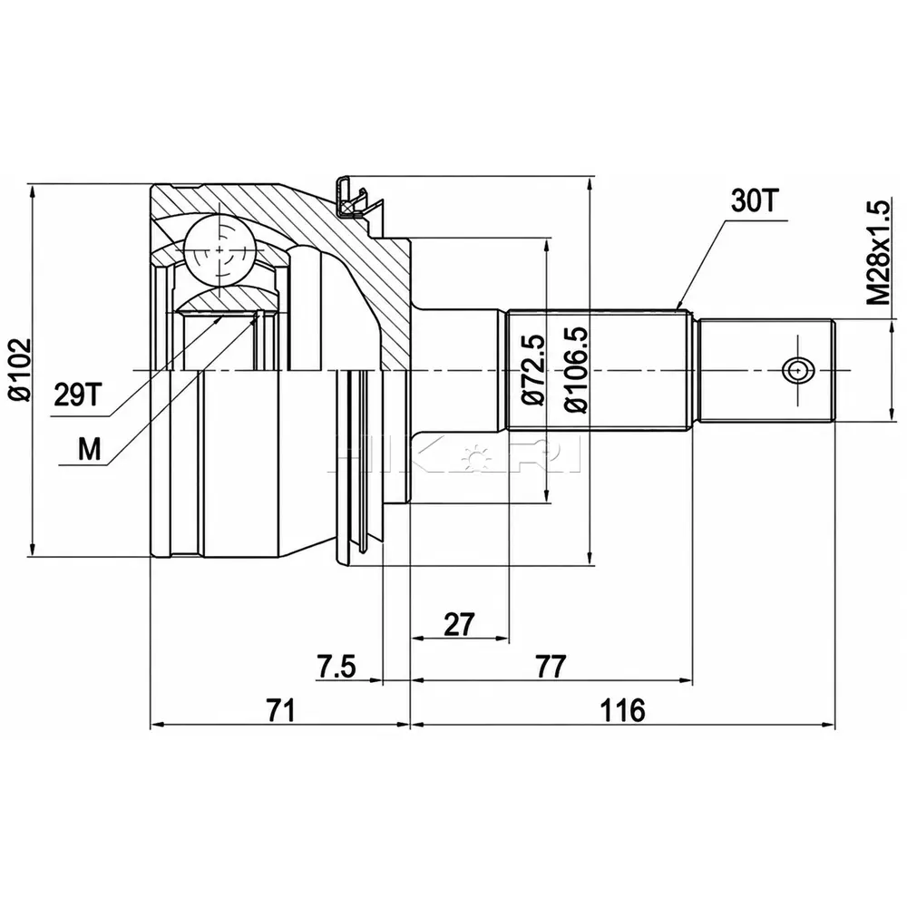 OUTER CV JOINT TO5799