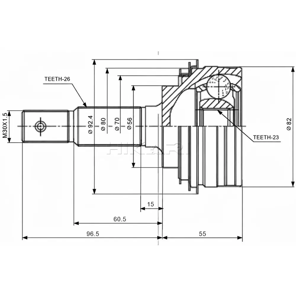 OUTER CV JOINT TO5910