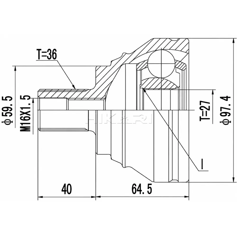 X-LINE OUTER CV JOINT VW5217-X